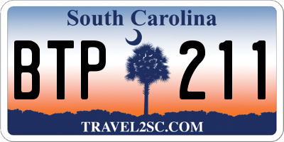 SC license plate BTP211