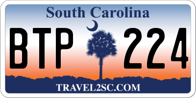SC license plate BTP224