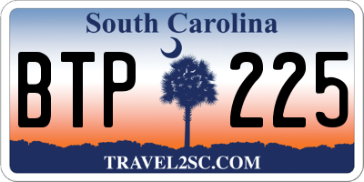 SC license plate BTP225