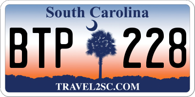 SC license plate BTP228