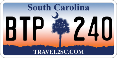 SC license plate BTP240