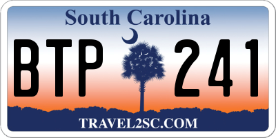 SC license plate BTP241