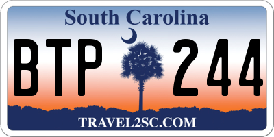 SC license plate BTP244