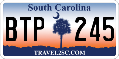 SC license plate BTP245