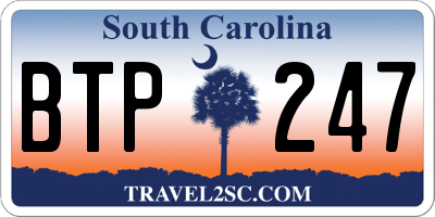 SC license plate BTP247