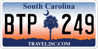 SC license plate BTP249