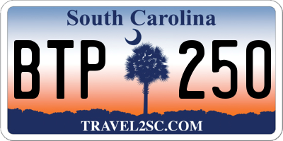 SC license plate BTP250