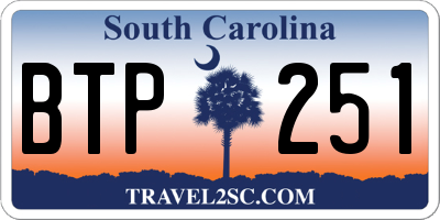 SC license plate BTP251