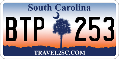SC license plate BTP253
