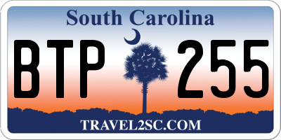SC license plate BTP255