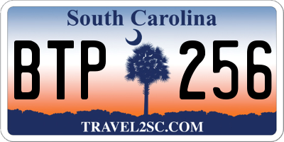 SC license plate BTP256