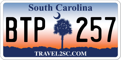 SC license plate BTP257