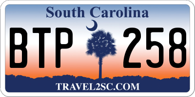 SC license plate BTP258