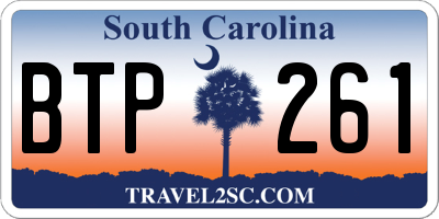 SC license plate BTP261