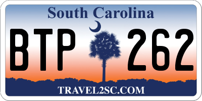 SC license plate BTP262
