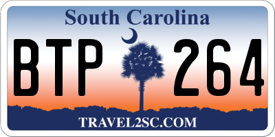 SC license plate BTP264