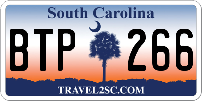 SC license plate BTP266