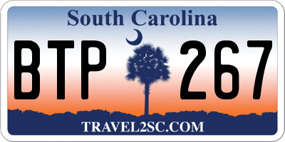 SC license plate BTP267