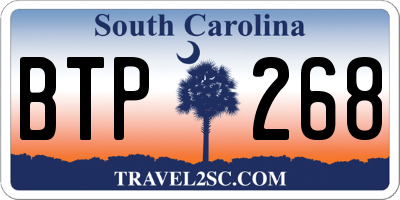 SC license plate BTP268