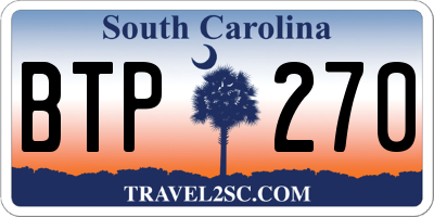 SC license plate BTP270