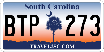 SC license plate BTP273