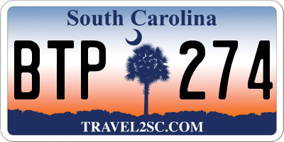 SC license plate BTP274