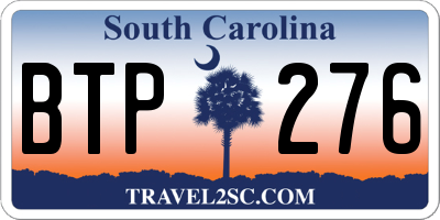 SC license plate BTP276