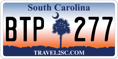 SC license plate BTP277