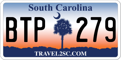 SC license plate BTP279