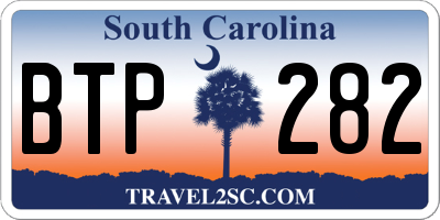 SC license plate BTP282