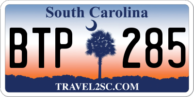 SC license plate BTP285