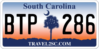 SC license plate BTP286