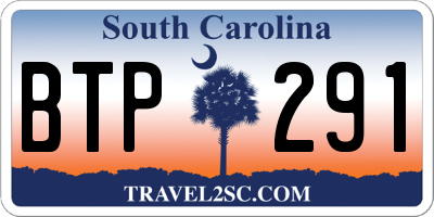 SC license plate BTP291