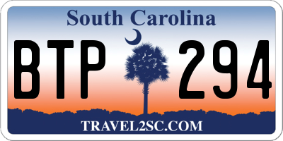 SC license plate BTP294