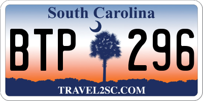 SC license plate BTP296