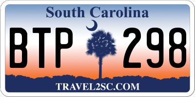 SC license plate BTP298