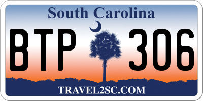 SC license plate BTP306