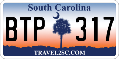 SC license plate BTP317