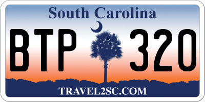 SC license plate BTP320