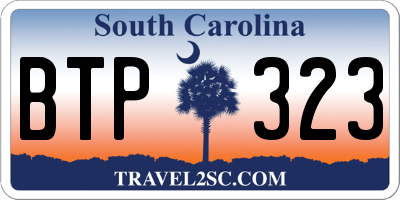 SC license plate BTP323
