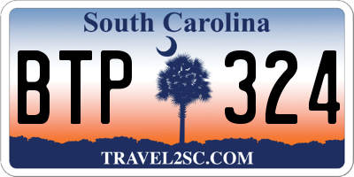 SC license plate BTP324