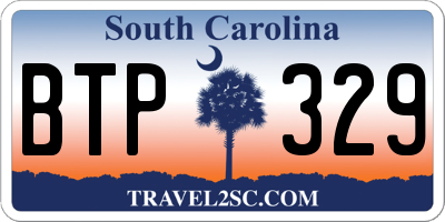 SC license plate BTP329