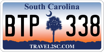 SC license plate BTP338
