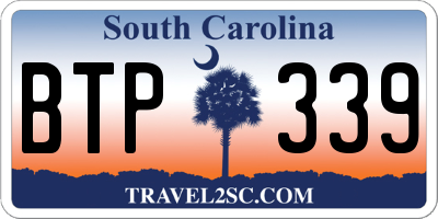 SC license plate BTP339