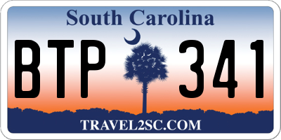 SC license plate BTP341