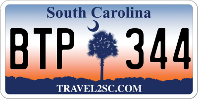 SC license plate BTP344