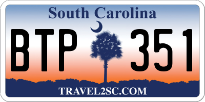 SC license plate BTP351