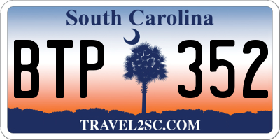 SC license plate BTP352
