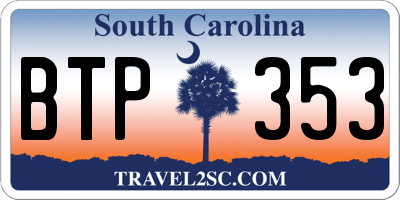 SC license plate BTP353