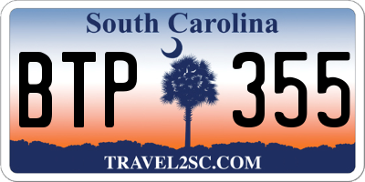 SC license plate BTP355